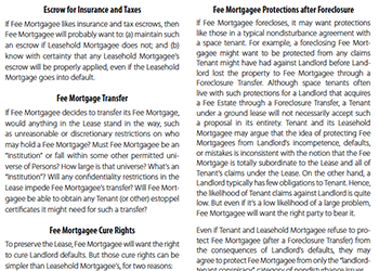 Fee Mortgages in Ground Lease Transactions