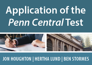 APPLICATION OF THE PENN CENTRAL TEST
